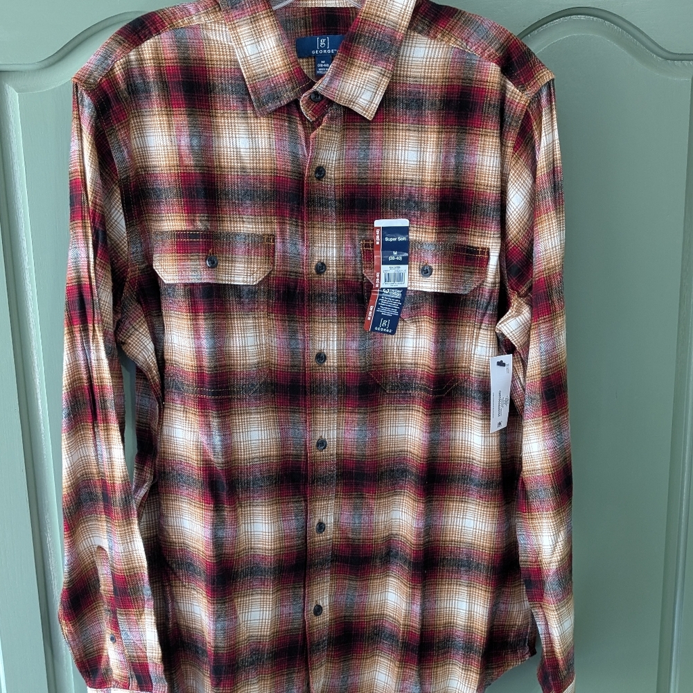 CODY Flannel Plaid Shirt Hand Crafted New Medium - Picture 7 of 9